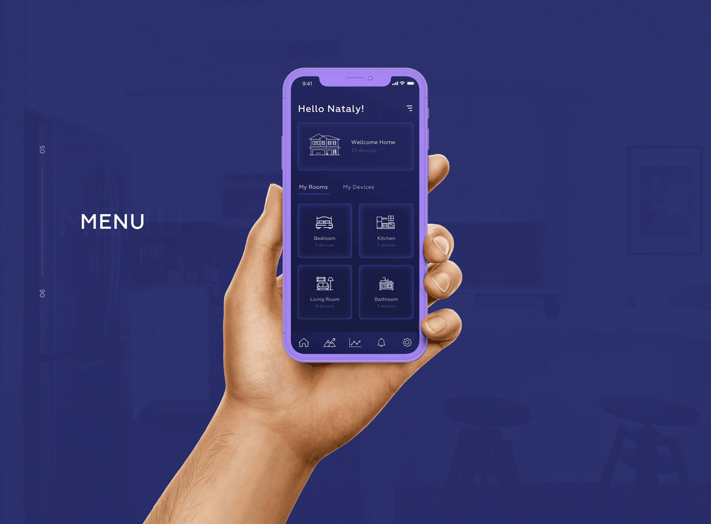 Smart Home Ios App menu animation