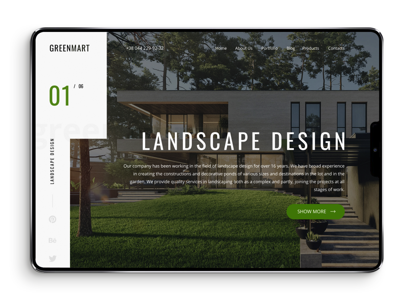 Greenmart design tablet version